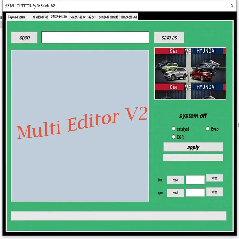 MULTI EDITOR V2 free Keygen REMOVER 2024 auto car repair software for KIA HYUNDAI EDITOR TOYOTA EDIT Multi Editor Tool alldata