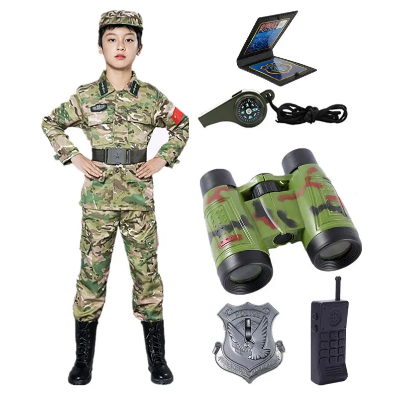 

Army Costume for Kids Soldier Costume Military Costumes for Boys Kids Military Gear Pretend Play Set Army Toy Soldier Dress Up