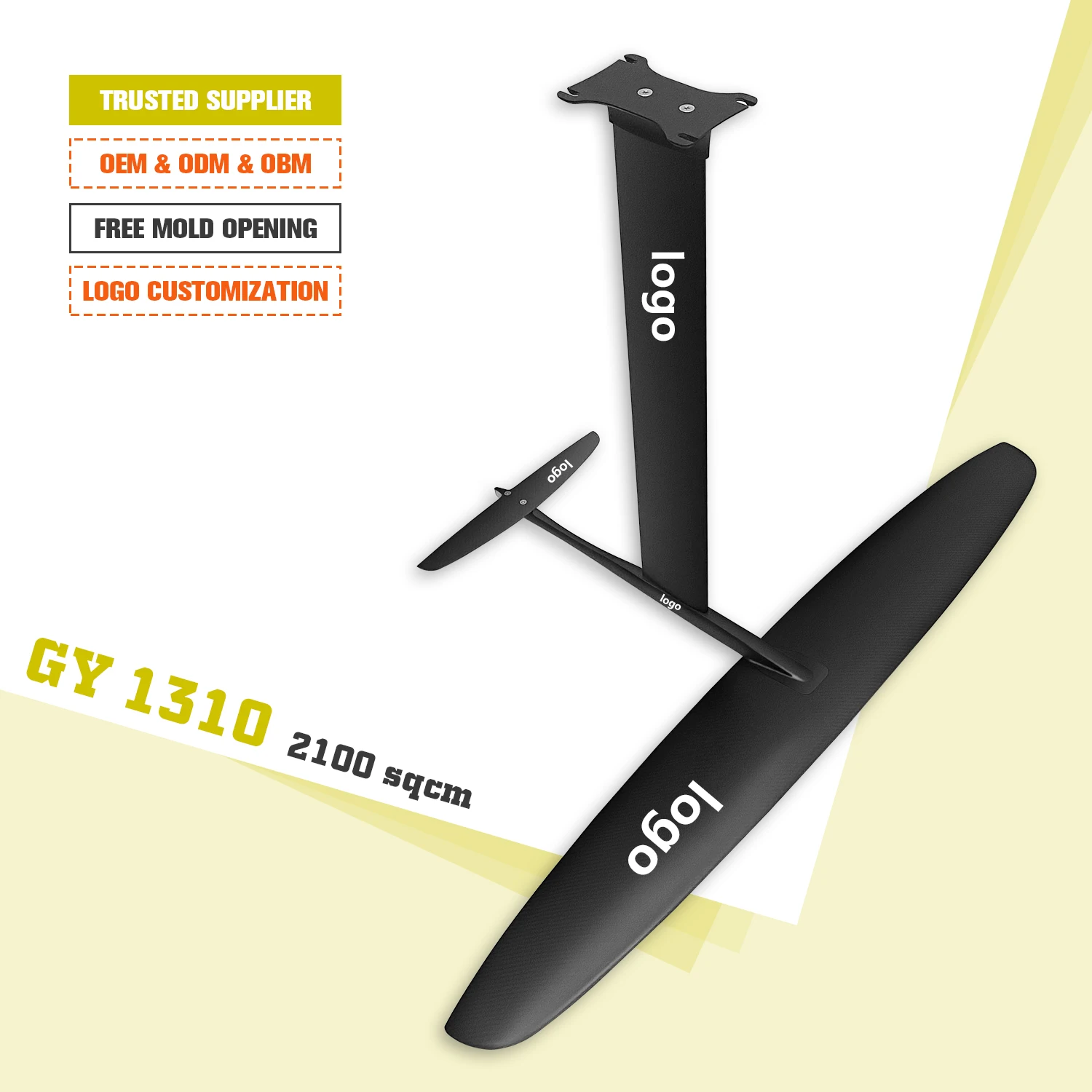 

GY1310 Carbon Fiber Large Blade Aluminum Mast Fuselage For Wing Foil Pump Surboard Beginners Sup Kite Hydrofoil