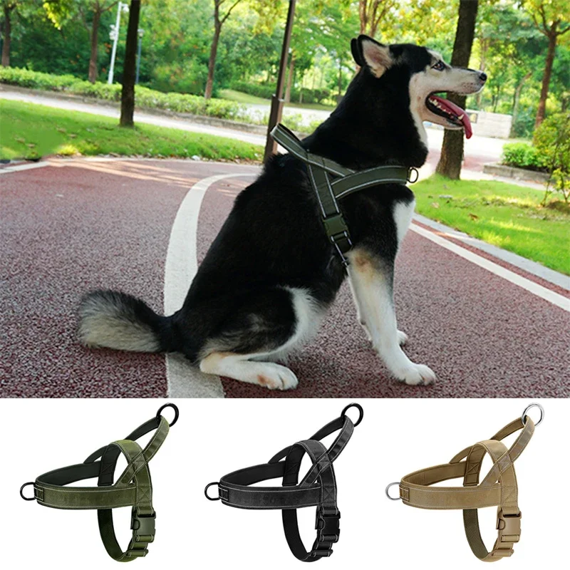 

New Dog Tactical Chest Harness Nylon Material Medium and Large Dog A7 Pet Chest Harness Dog Leash