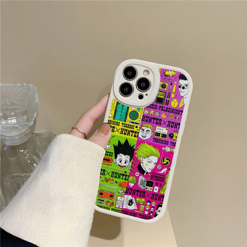 Anime Hisoka Hunter X Hunters Phone Case Lambskin For Iphone 15 Pro 14 11 13 12 Mini X Xr Xs Max 7 8 Puls Se Silicone Cover