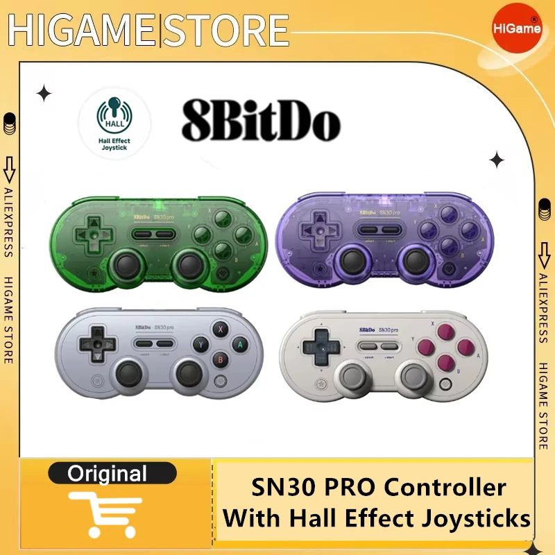 

8Bitdo SN30 PRO Bluetooth Controller Hall Effect Joysticks For Nintendo Switch/Windows10/11/MacOS/Android/Steam Deck Gamepad