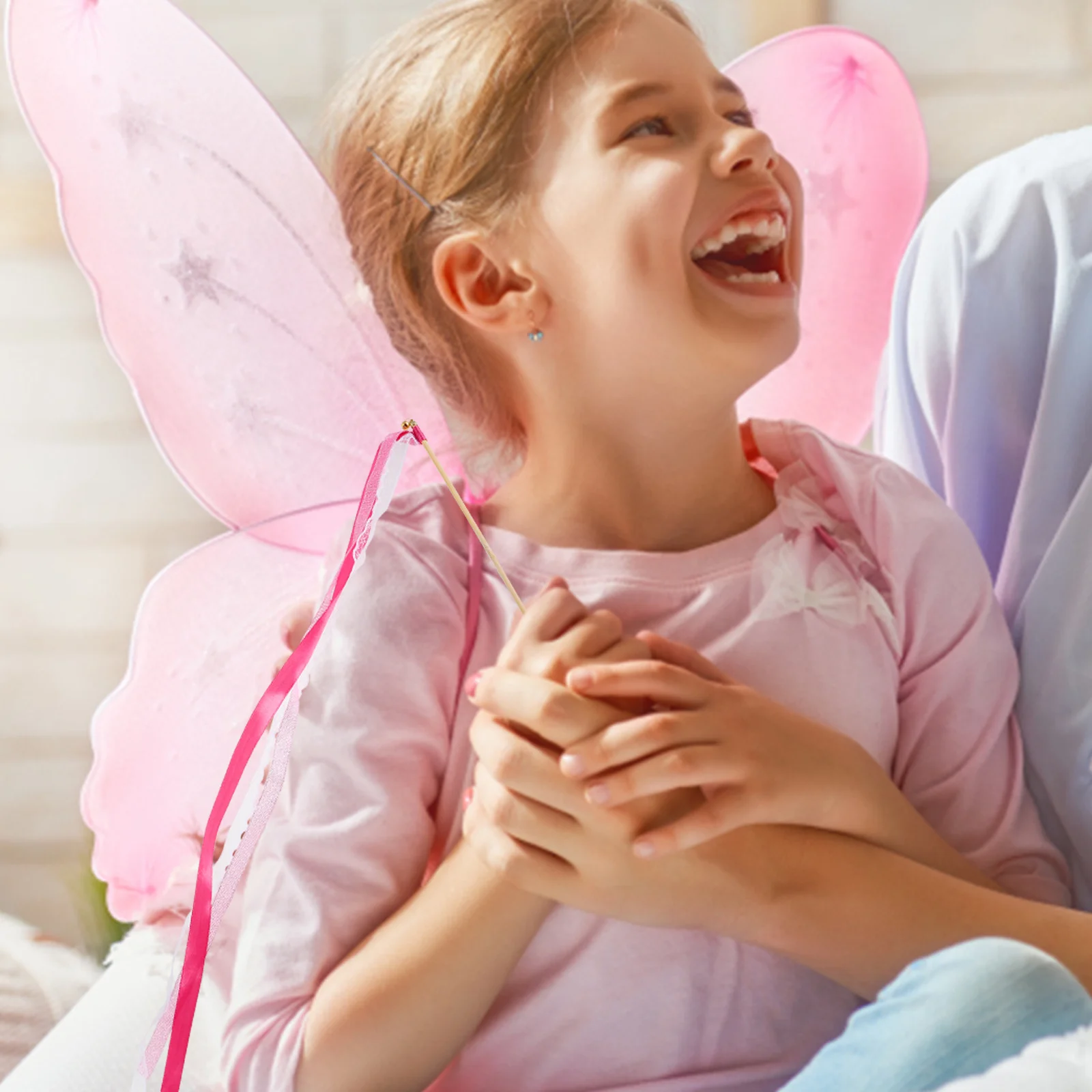 

25Pcs Ribbon Fairy Wands Lace Streamers Wedding Party Birthday Holiday Photo Booth Props Party Favors Streamers Sticks