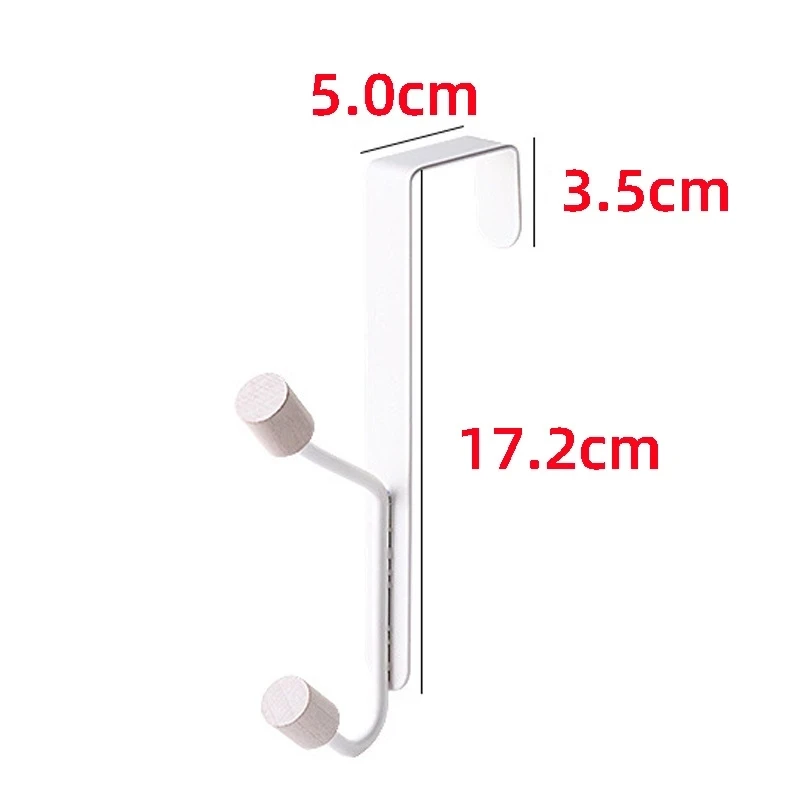 New Creative Bathroom Door Hooks Household Clothes Rack Shelf Bedroom White Simple Wrought Iron Coat Key Storage Hook Hanger