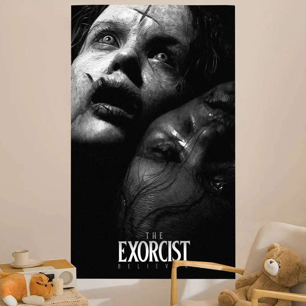 The E-Exorcist Classic Horror Cartoon Tapestry Art Science Fiction Room Home Decor Wall Hanging Sheets