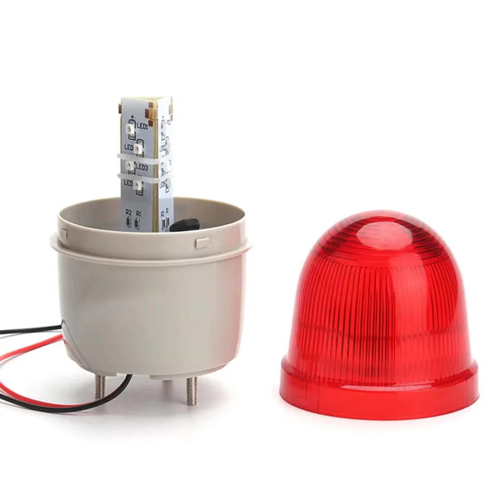 Universal 12V 24V 220V Outdoor LED Signal Alarm Light Strobe Flashing Light Wall Mount Emergency Warning Lamp for Gate Opener