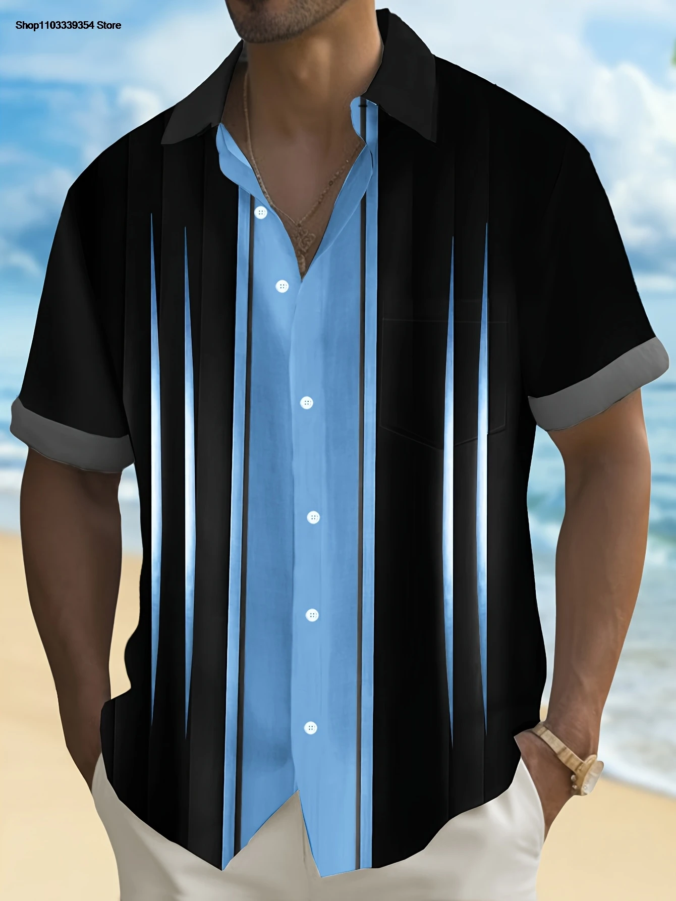 Fashion Simple stripes 3D Printed Men's Shirt For Men Tops Summer New Graphic T-Shirts Fashion Casual Oversized  Men's Clothing