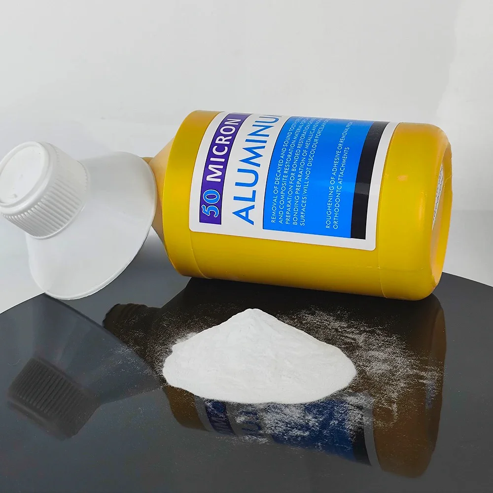 Dental Alumina Powder 30/50/90μm Aluminum Oxide Sandblasting Powder for Dental Microblaster Teeth Whitening Cleaning