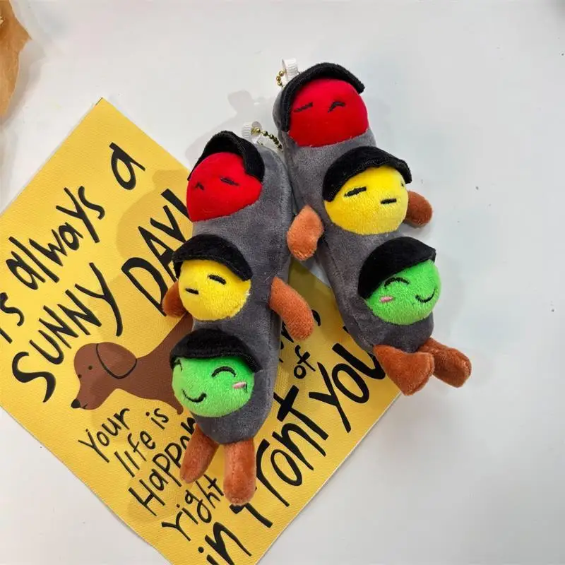 Sweet Quirky Traffic Light Plush Toy Pendant, Girl's Backpack Decor, Bag Charm Birthday Surprise