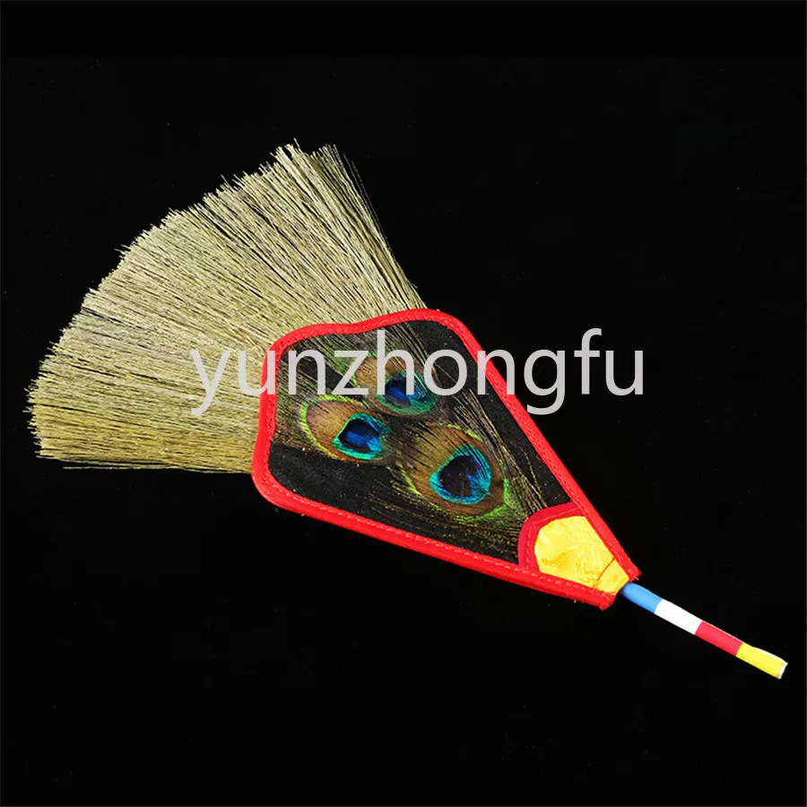 Imagem -02 - Olhos Budismo Tântrico Tibetano Dharma-navio Rosa Reineckea Erva Requintado Pena Cetim Bumba Ventilador de Mão Oferta Especial 5