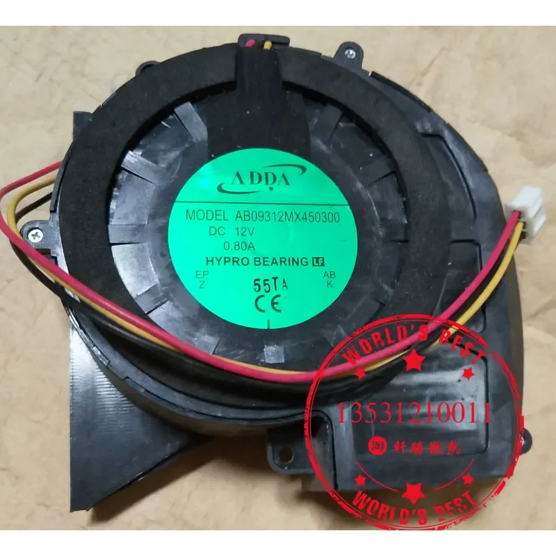 ADDA AB09312MX450300 12V 0.80A Turbo Double Trend Blower for Electronic Devices