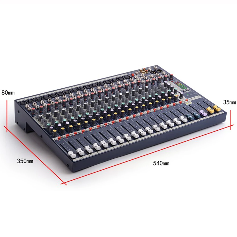 EFX8/12/16 قناة تأثير رقمي متعدد الأغراض لمحطة خلط احترافية مارشالينج USB المرحلة 48 فولت وحدة تحكم خلاط الصوت