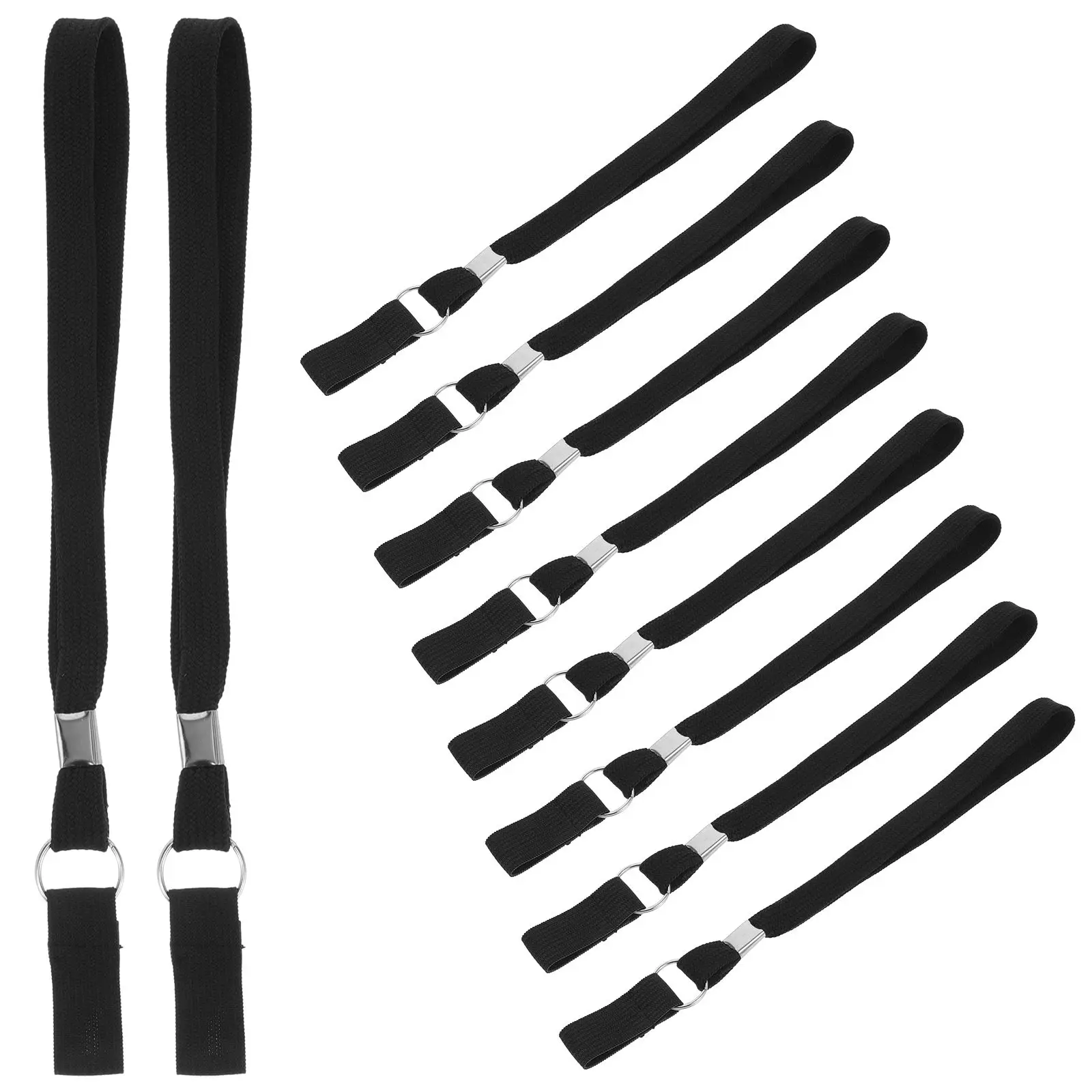 

10 Pcs Trekking Pole Wrist Rope Stainless Steel Cane Strap Adjustable Lightweight Outdoor Hiking Camping Accessories Anti Lost