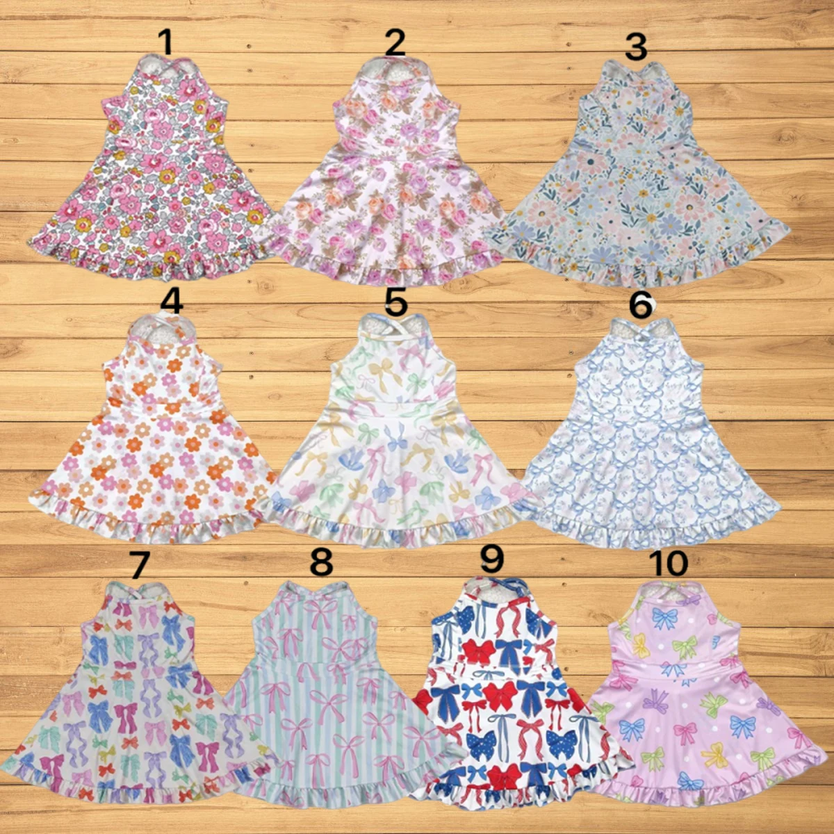 

Wholesale Hot Sale Western Boutiuqe children clothing Sibling Baby Girls Print Straps Spoorts Wear Yoga Athletic Tennis Dresses