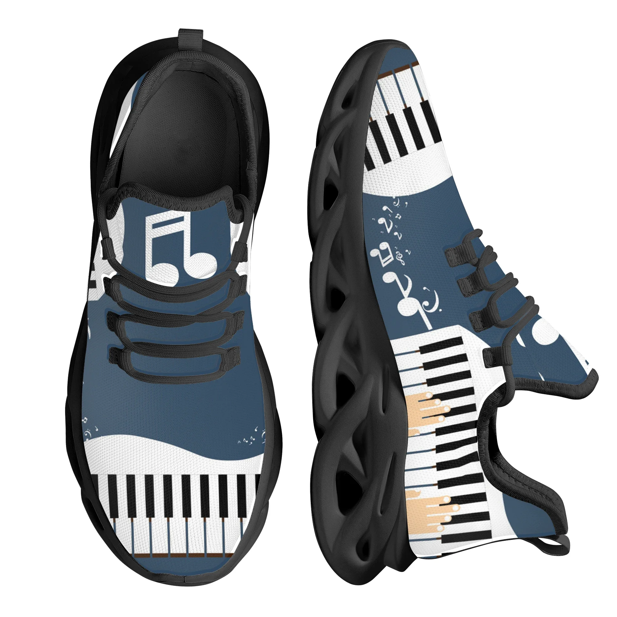 

Cool Piano Keyboard Music Lover High Quality Fashionable Breathable Neutral Mesh Shoes Customized Men Sneaker