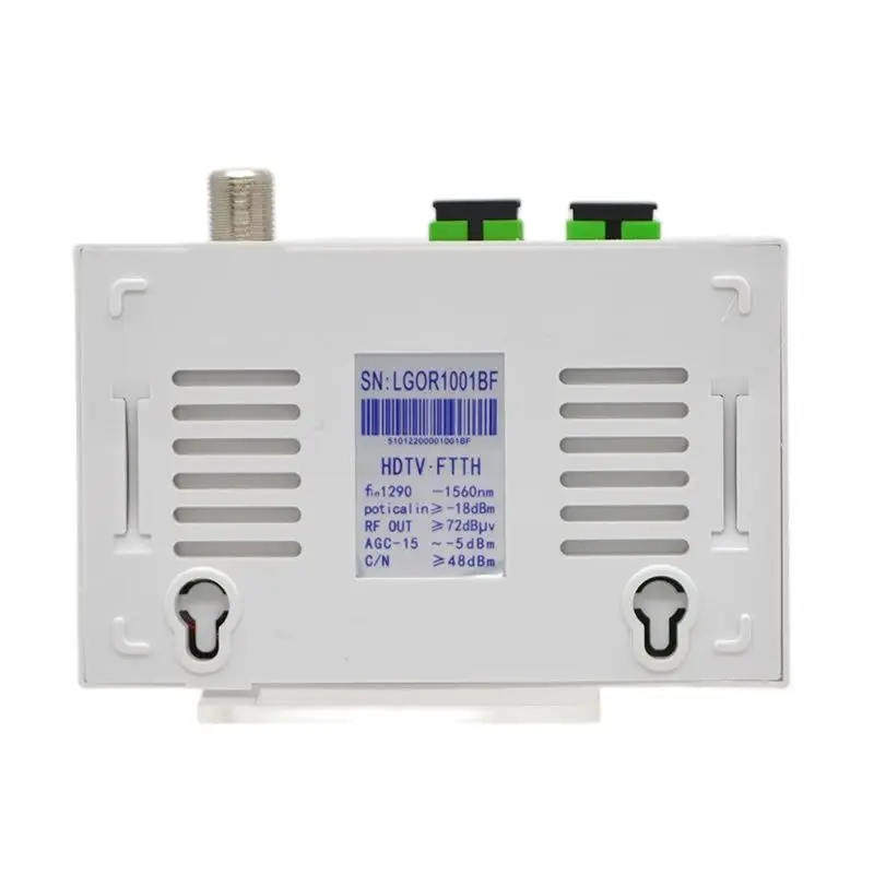 10pcsFTTH CATV Optical Mini Node Receiver Fiber Optical WDM Converter Triplexer Minimode inch RF Port EU Power Supply Wholesale