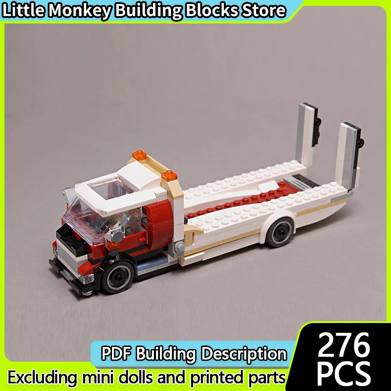

Speed Racing Car Model MOC Building Bricks Classic Car Transporter Modular Technology Children Holiday Gifts Assemble Toys Suit