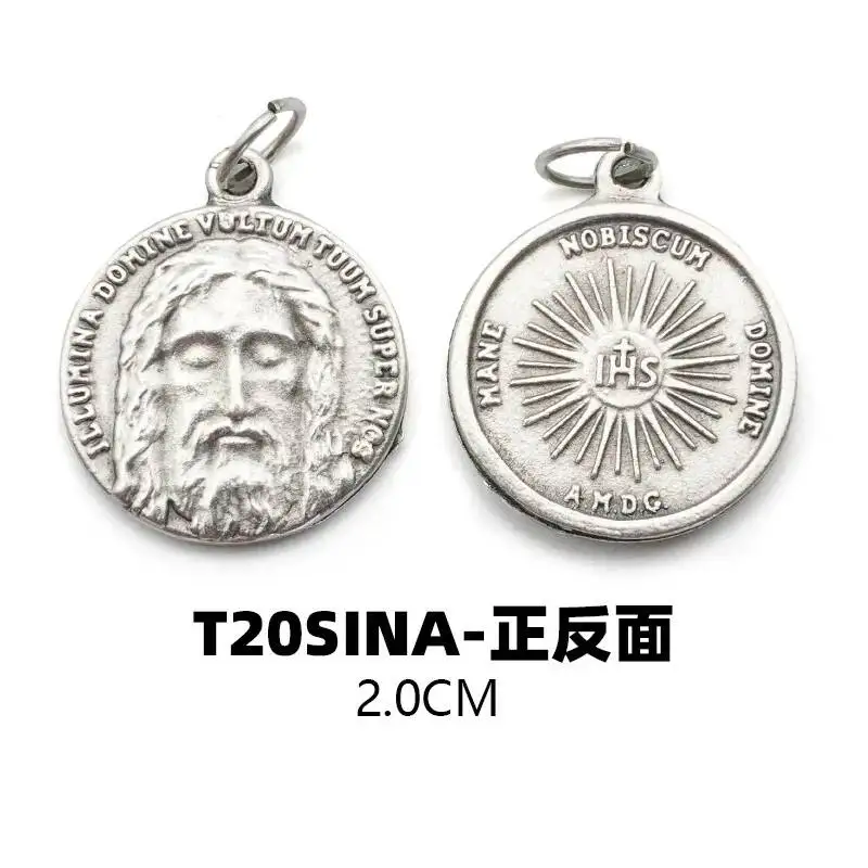 Schmuck Zubehör Katholizismus Kreuz Anhänger Relief YS doppelseitige Gravur Porträt Anhänger Heilige Marke Schmuck Anhänger