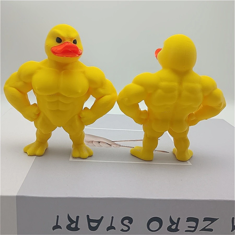 

3D-принтер с мышечной уткой, автомобильное украшение-забавный мультяшный декор в виде животных с комиксами, новинка, аксессуар для приборной панели автомобиля