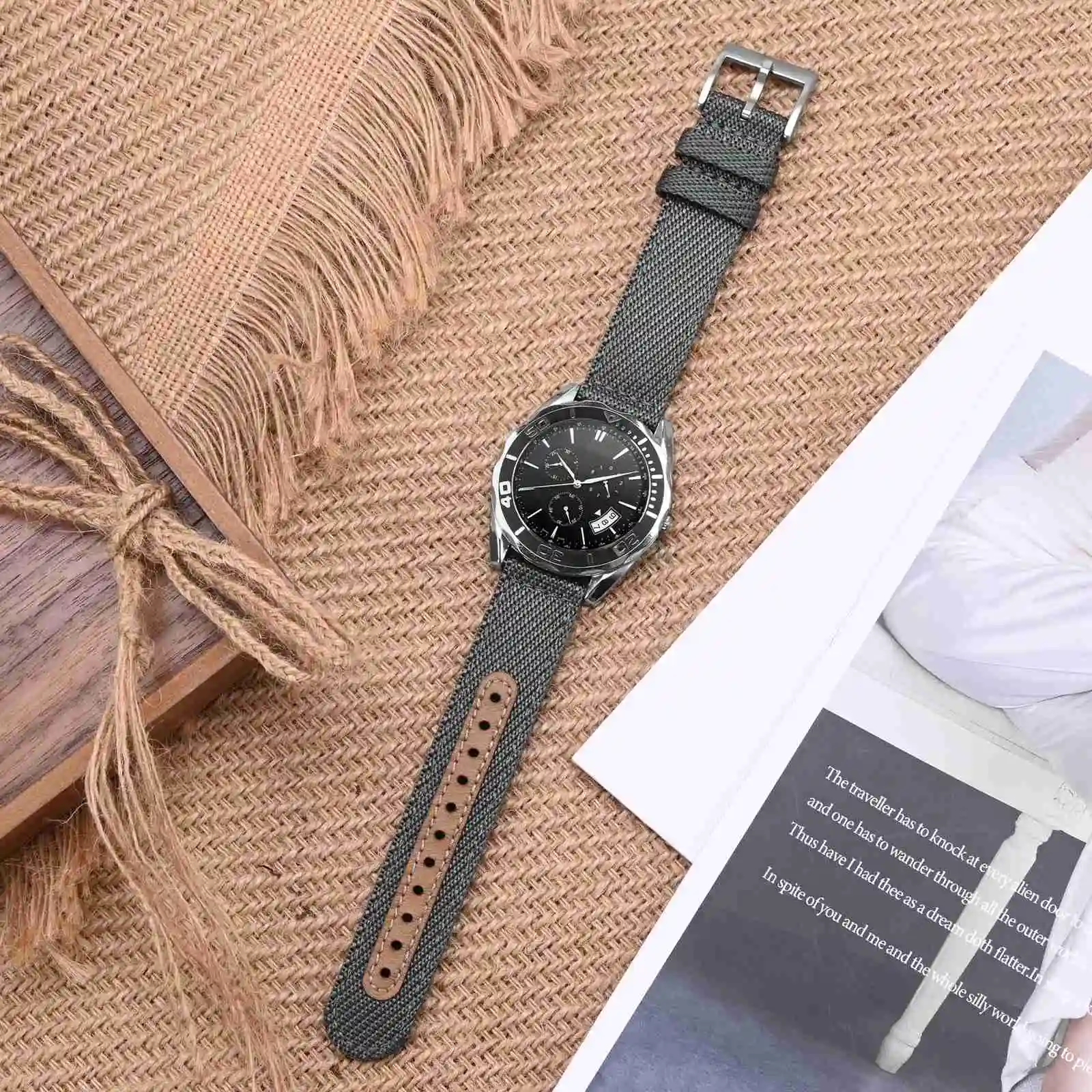 BISONSTRAP Woven Nylon Watch Straps 18mm 20mm 22mm Watchband for Men and Women Premium Soft Waterproof Replacement