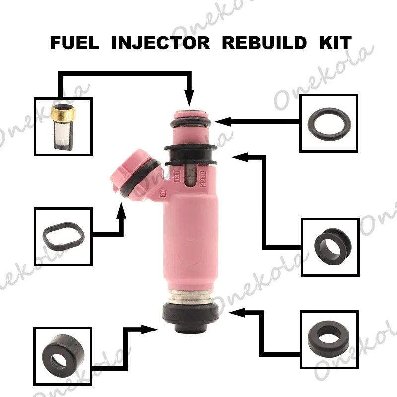 Fuel Injector repair kit Orings Filters for Subaru STI WRX Forester 16611-AA370 195500-3910