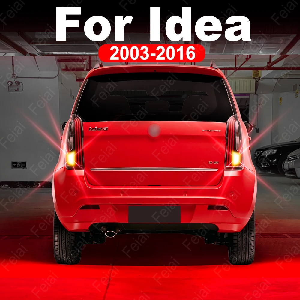 LED Brake Light Bulb For Fiat Idea 2003-2010 2011 2012 2013 2014 2015 2016 Car Accessories LED Stop Lights Bulb Strobe Flash Red