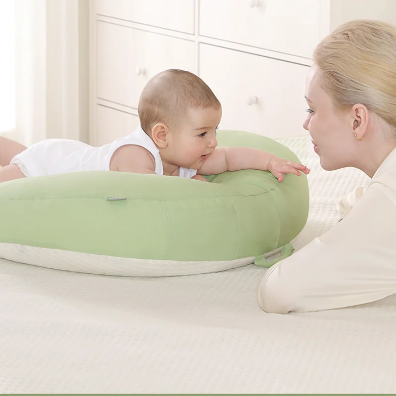 Newborn Breastfeeding Pillow Detachable Solid Color Crescent Shaped Backrest Cushion Multifunctional Maternity Feeding Pillow