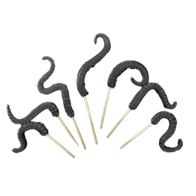 SOFT-7PCS Seamonster Tentacles Octopus Tentacle Plant Stake Garden Stakes For Plant Decor Octopus Tentacle Stakes