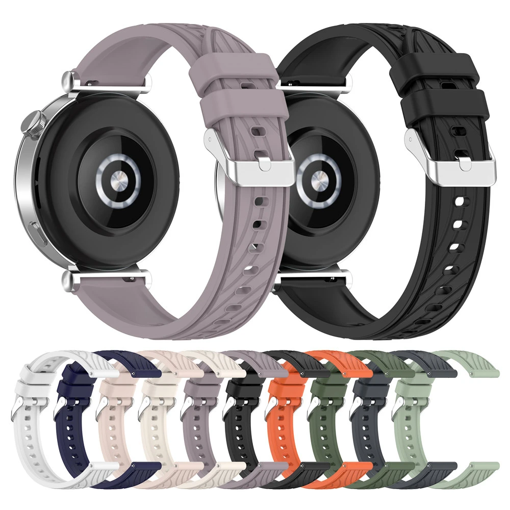Cinturino universale in silicone 18mm 20mm 22mm per Huawei Watch GT2 GT3 GT4 GT5 GT5 PRO cinturino texture per Samsung Galaxy Watch 3 4 5 6 7