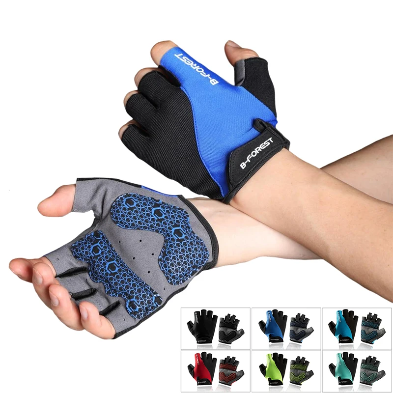 Fingerlose Sommer Radfahren Handschuhe Mann Frau Nicht Slip Gel Rennrad Halb Finger Fahrrad Handschuhe MTB Sport Mountainbike