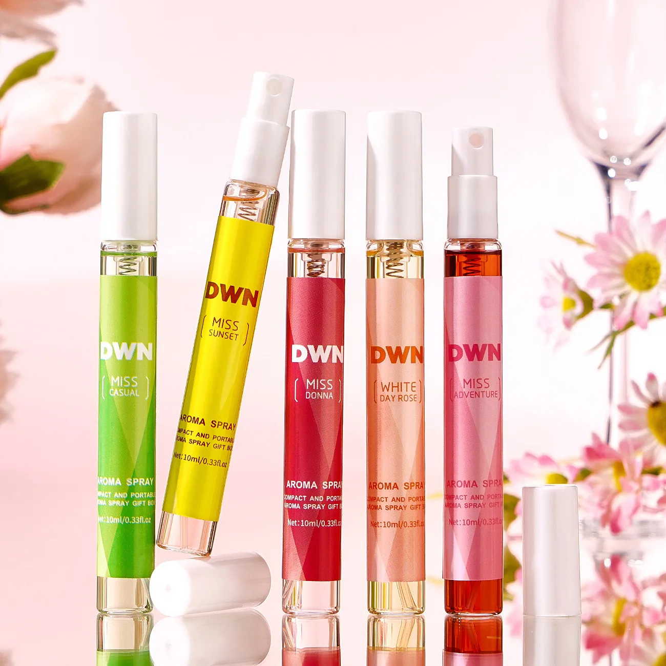 5/1pcs Flowers Perfume Set Strong Fresh Sweet Body Fragrance for Dating Flirting Daily Use Romantic Valentine's Day Gift 10ml