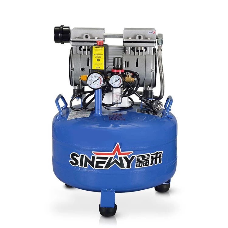 Sinewy 220V 0.75Kw 1Hp 35 Liter Industrial Mini No Noise Piston Compresor Medical forDental Oil Free Air Compressor