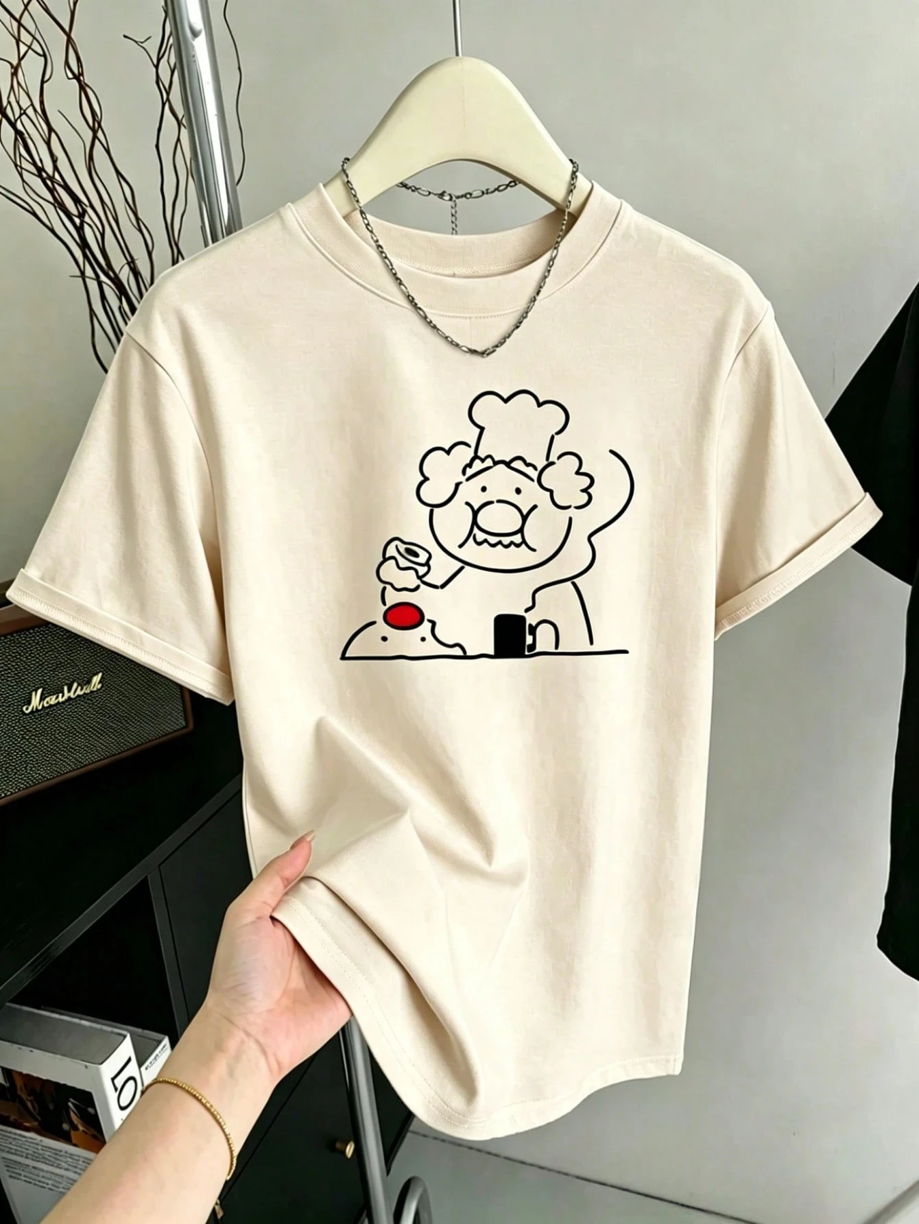 Man and Women's Round Neck Short-Sleeve T-Shirt, New Summer Arrival, Letter Print, Fashion Casual, Versatile Loose-Fit Top