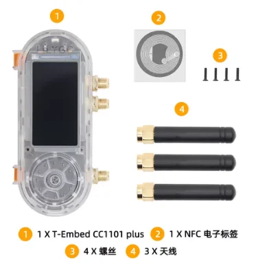 LILYGO T-Embed-CC1101 ESP32-S3 개발 보드 1.9인치 LCD 및 PN532 모듈 포함