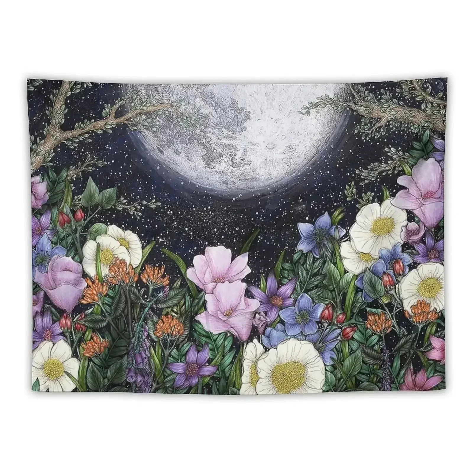 

Midnight in the Garden II Tapestry Room Decor Korean Style Bedroom Decoration Tapestry
