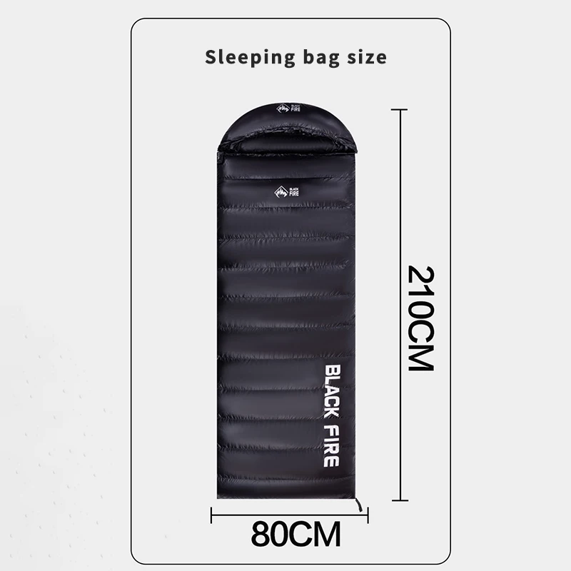 Envelope-style Down Sleeping Bag Ultra-light Goose Down Waterproof Plus Size Winter Warm Travel Hiking Camping Sleeping Bag