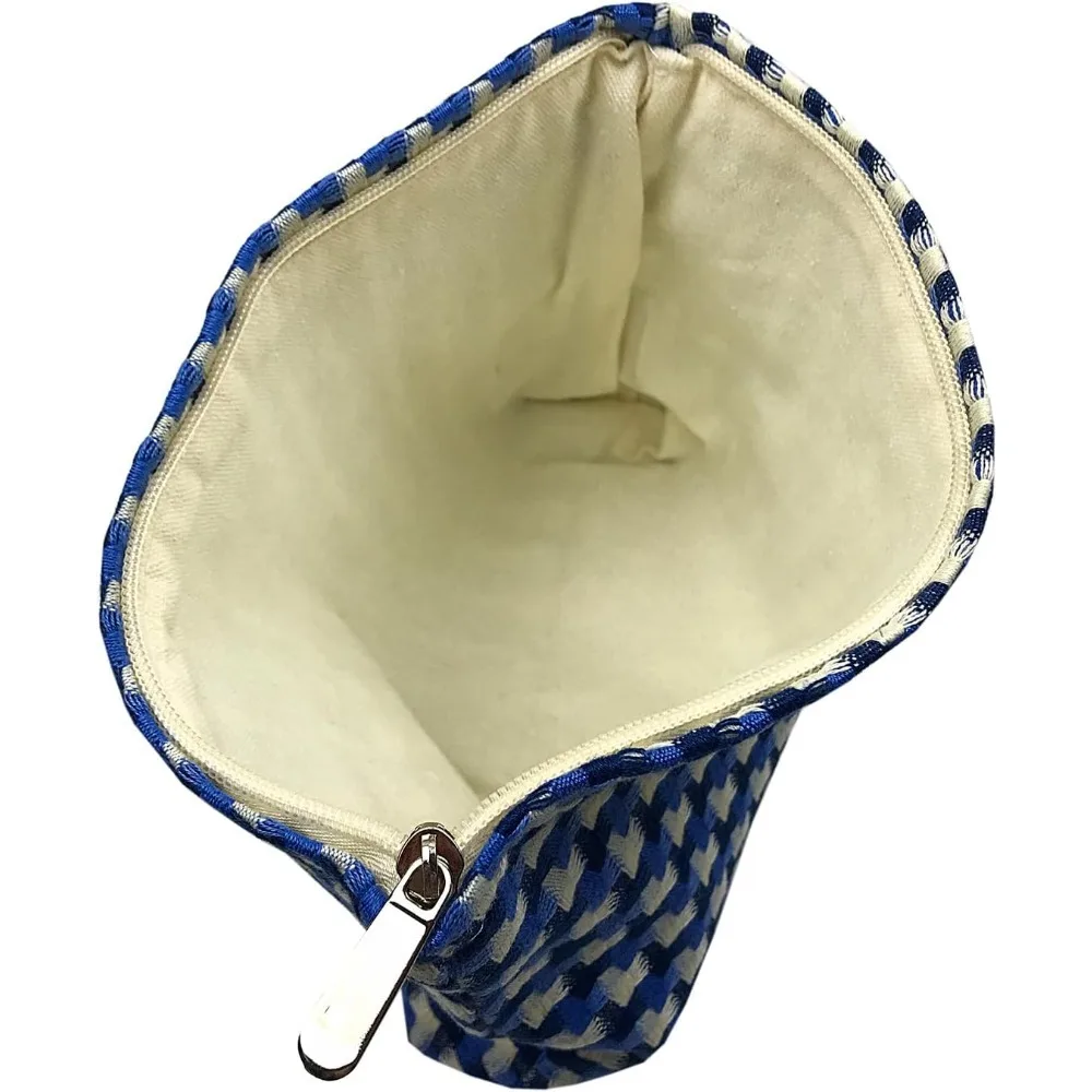 حقيبة مكياج للنساء - حقائب مستحضرات تجميل سروال قصير بتصميم جمالي للسيدات، مقلمة نسائية، مقلمة لطيفة على شكل وجه مبتسم