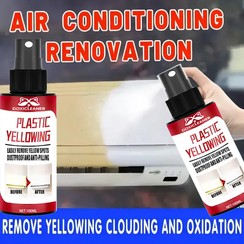 Plastic Restoration Spray - Quickly Remove Yellowing, Repair Air Conditioning Unit, Car