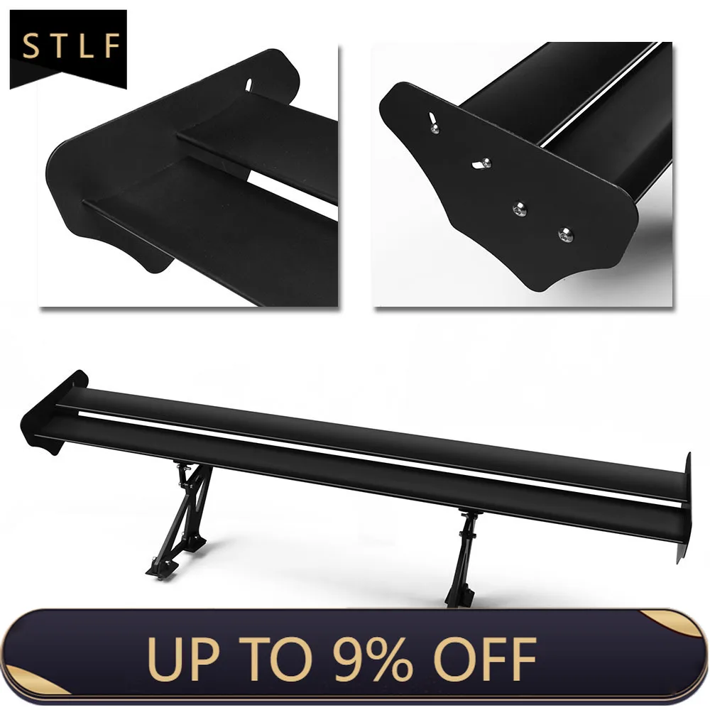 

GT Modified Drilled Double-Layer Aluminum Alloy Triple-Case Tail Wing Fixed Spoiler Car Accessories