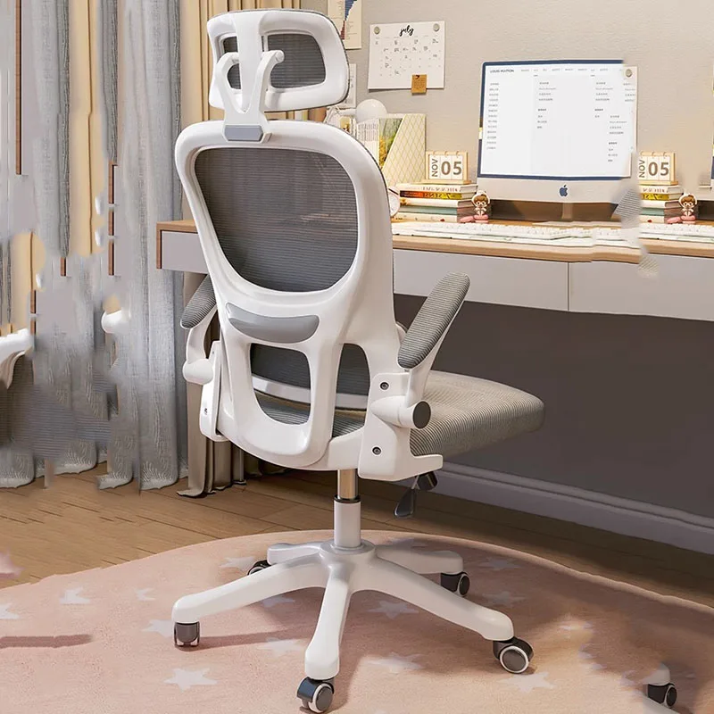 Kursi kantor akrilik ergonomis, kursi kantor lucu lengan bermain game, aksen putar Silla De Oficina furnitur kantor