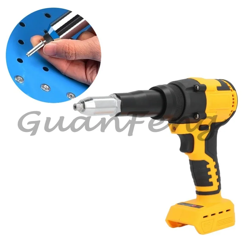 20V Brushless Cordless Rivet 3.2‑4.8mm LED Light Electric Riveter for DCB206 DCB207 DCB208 Battery