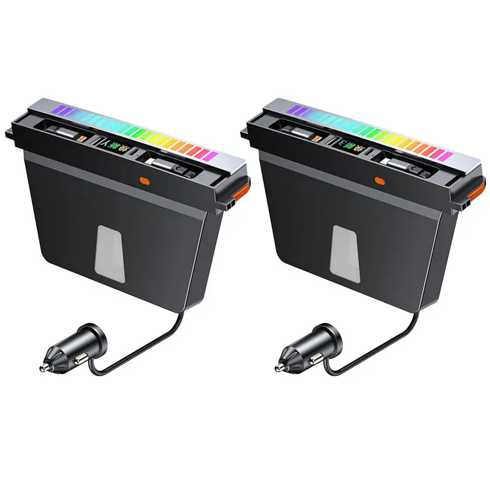 ل تسلا نموذج Y جونيبر هايلاند 2025 منافذ USB محطة متعددة RGB قابل للسحب كابل لرسو السفن محور شاحن ضوء Y2G9