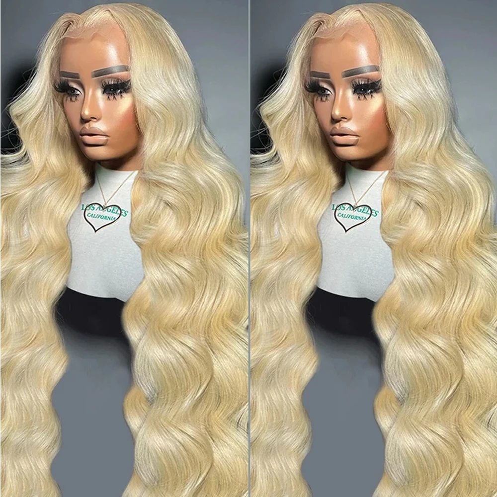 613 Honey Blonde Body Wave HD Lace Front Human Hair Wigs for Women Wavy Colored 613 13x6 Lace Front Human Hair Wig for Women