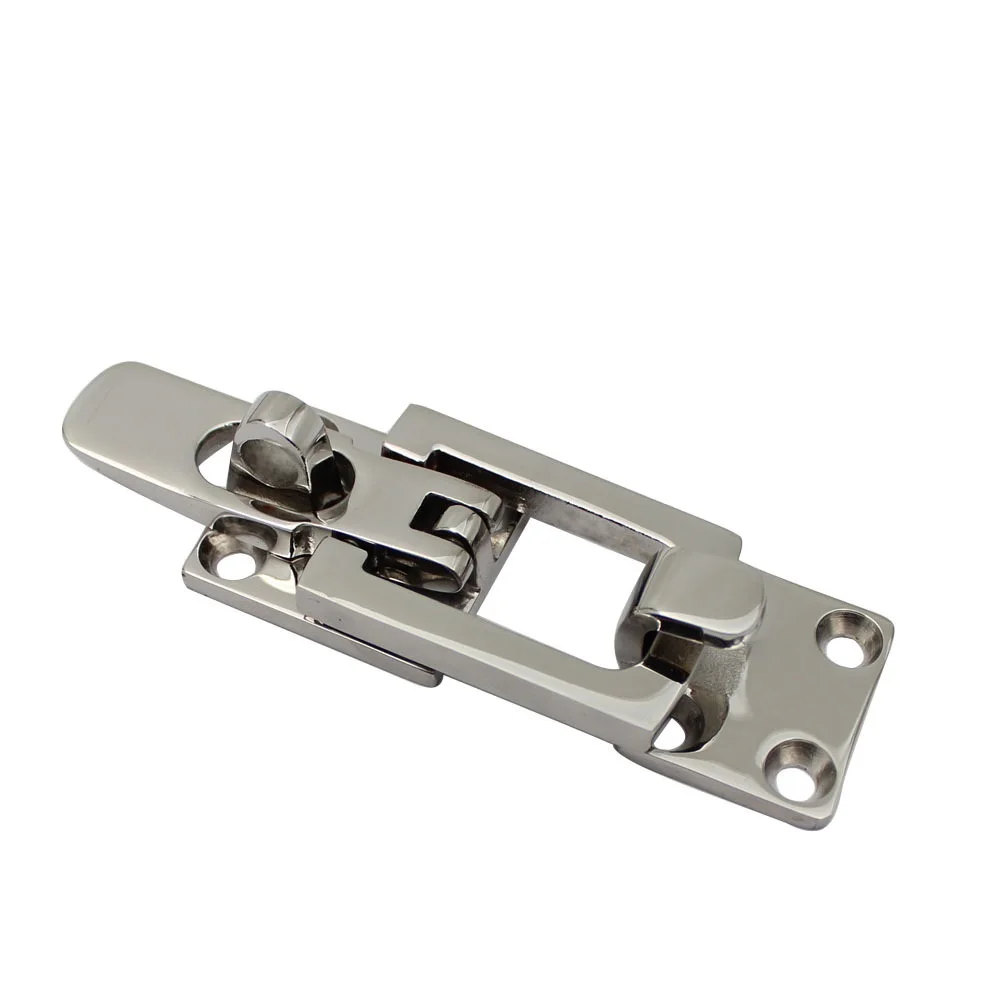 2 Stück Deck Lock Hasp 316 Edelstahl abschließbare Niederhalteklemme Riegelverschluss Spiegelpolitur für Marineboote