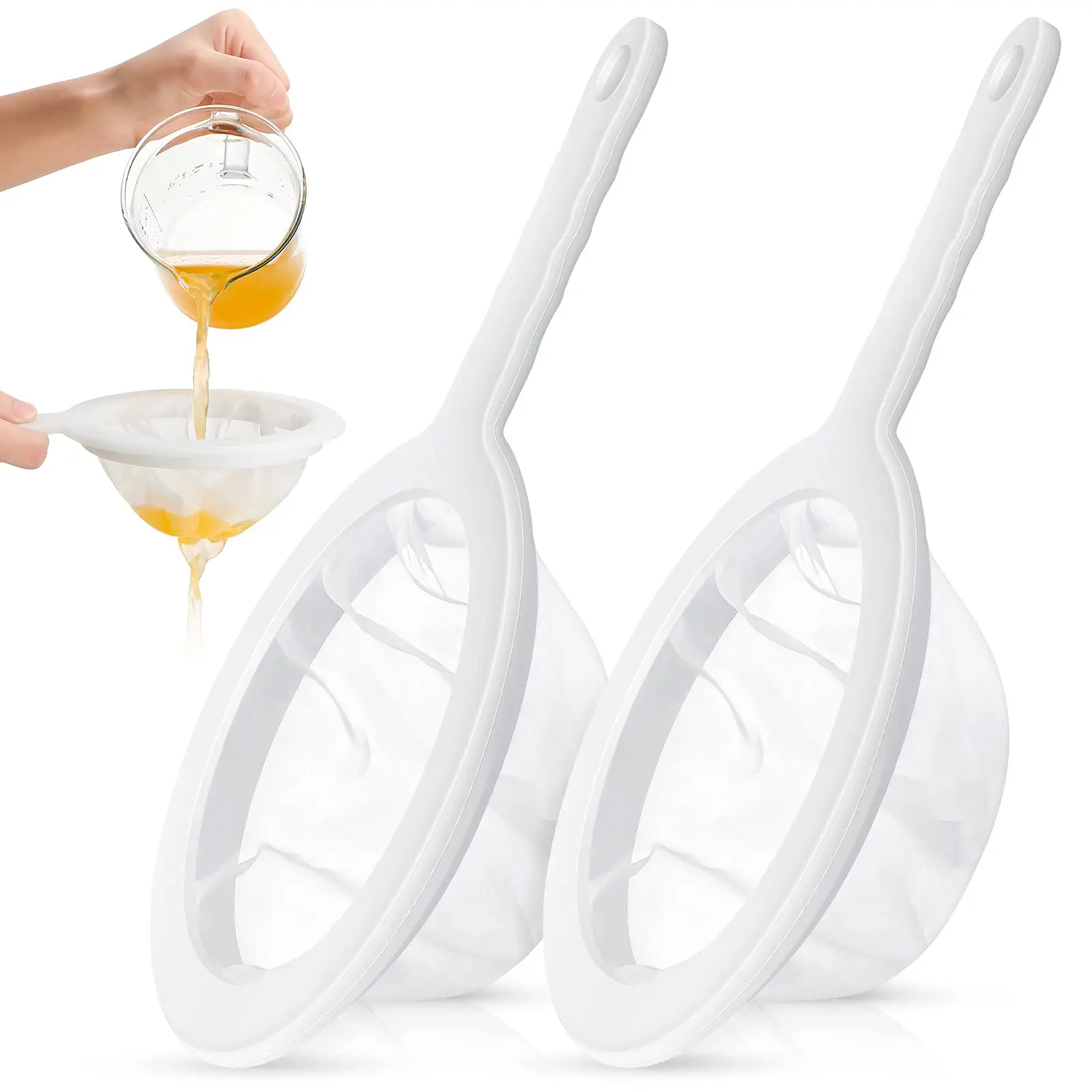 Juice Squeezing Leaking Net Kitchen Gadgets Kitchen Colander With Handle Household Soymilk Filter Tools Slag Separation Filter