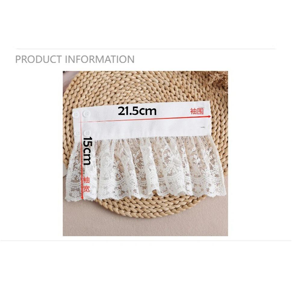 الأصفاد الدانتيل الأبيض انفصال الأكمام وهمية الزفاف زي العرائس اكسسوارات سترة الكفة هالوين زي تأثيري الملحقات