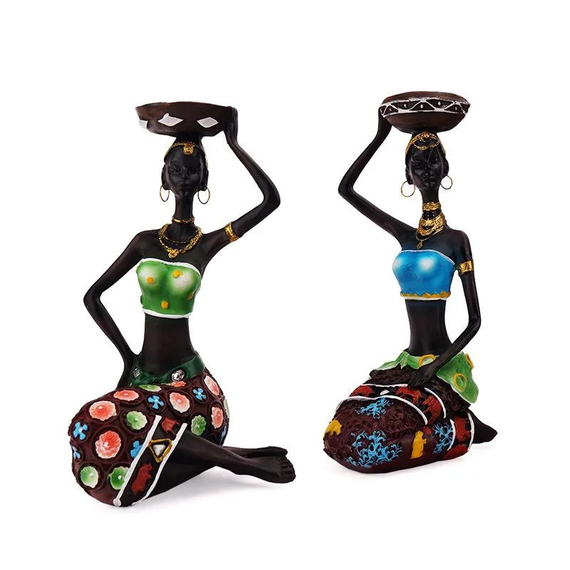 Candle Holders African Women 8.5