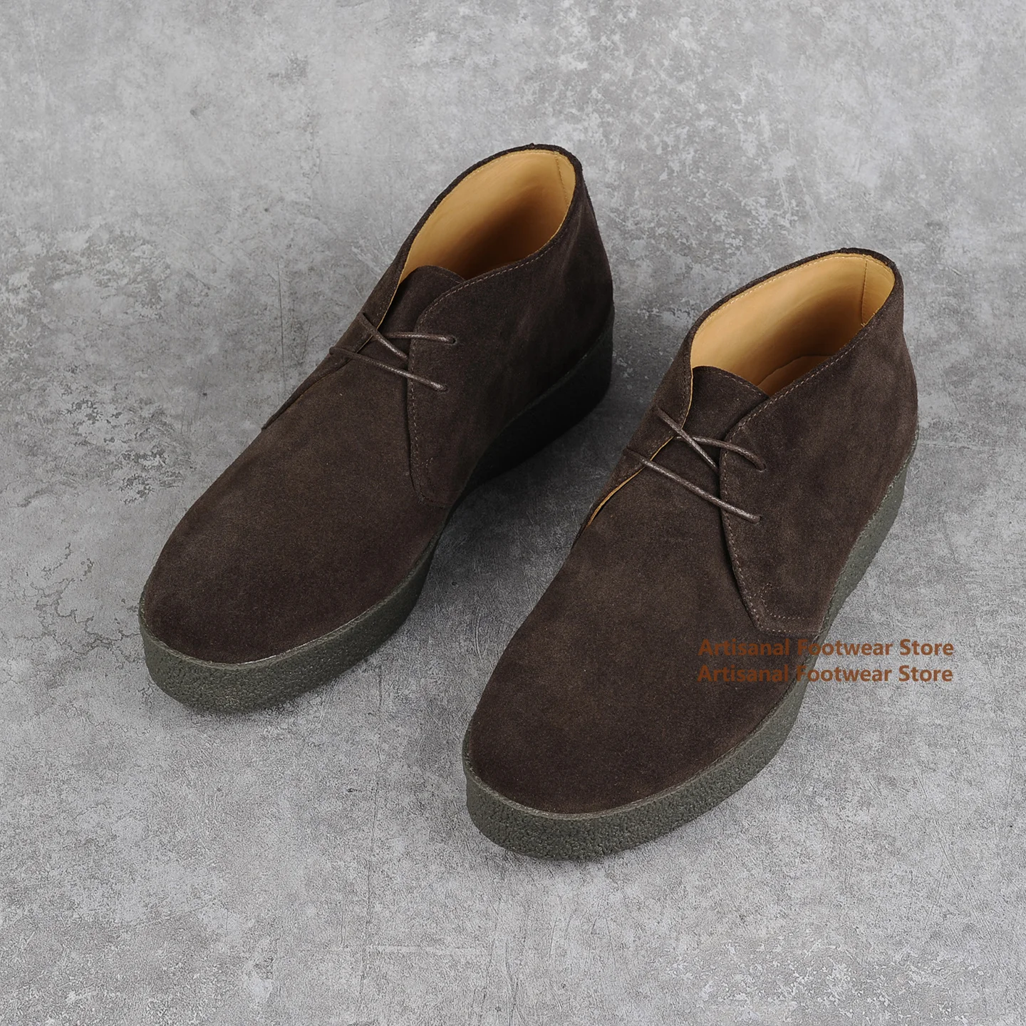 

Suede Cowhide Leather Casual Shoes Men's Shoes High-Top Lace-Up Shoes Stylish Top Quality Handmade Shoe Designer Men's Shoes