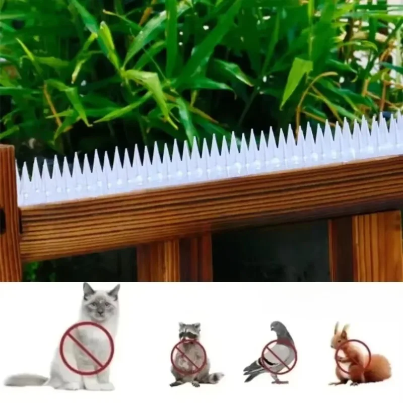 2 pçs plástico repelente de pássaros picos cerca parede gato pombo picos anti-pássaro pombo ao ar livre esquilo jardim cercas repelente animal