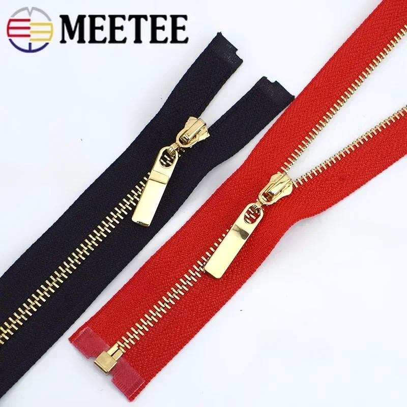 3Pcs Meetee 3# Metal Zippers 15-30cm Close-End 40-70cm Open-End Zips Garment Bag Decor Zipper Reapir Kit DIY Sewing Accessories